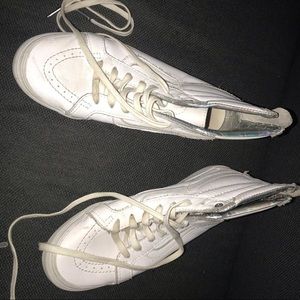 VANS White Skate Hi size 9